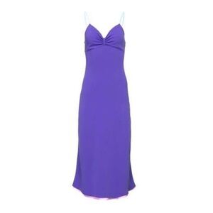 Le superbe REVERSIBLE double bessette slip dress purple pink size 8 women
